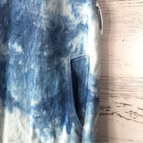 NO. 1 LOS ANGELES Acid Wash Denim Distressed Jumpsuit L - Picture 4 of 10